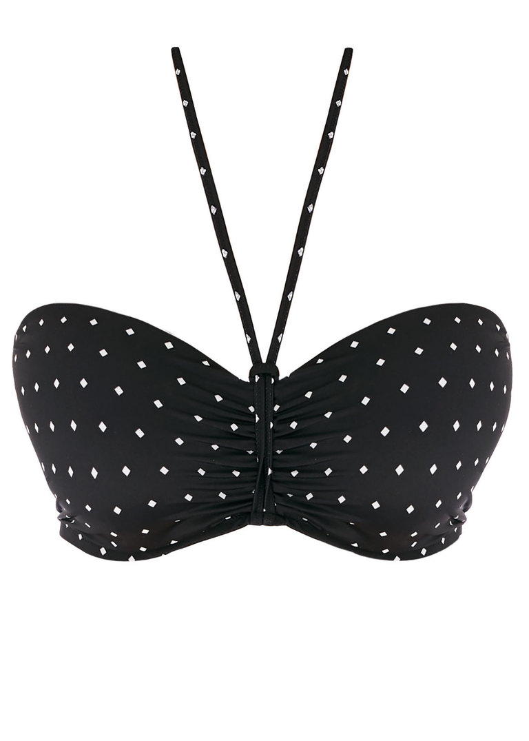 Freya Swim - Maglia a Tinta Unita con Scollo a V, Nero, 80L