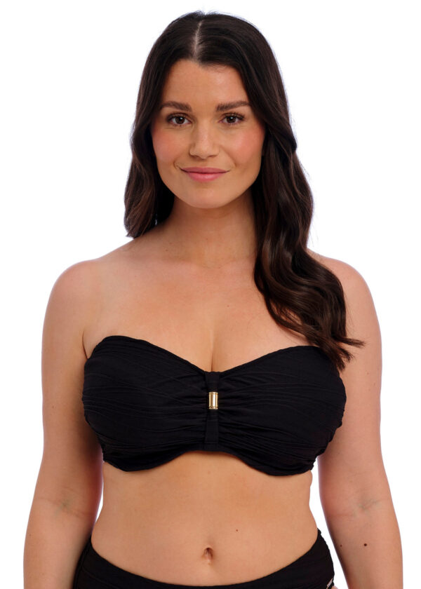 FANTASIE SWIM Bandeau Beach Waves Black