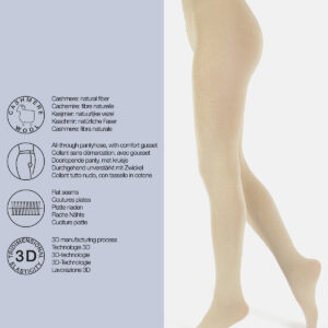 CETTE LIMA - COLLANT avec Viscose et Cachemire 150 DEN Oyster White