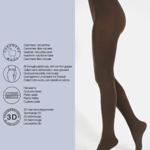 CETTE LIMA - COLLANT avec Viscose et Cachemire 150 DEN Walnut